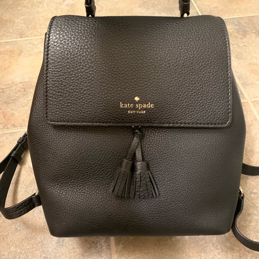 KATE SPADE MEDIUM BACKPACK HAYES BLACK / WARM - Picture 7 of 8
